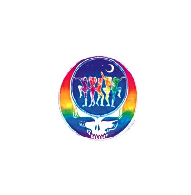 GRATEFUL DEAD BATIK DANCIN' STEAL YOUR FACE WINDOW STICKER