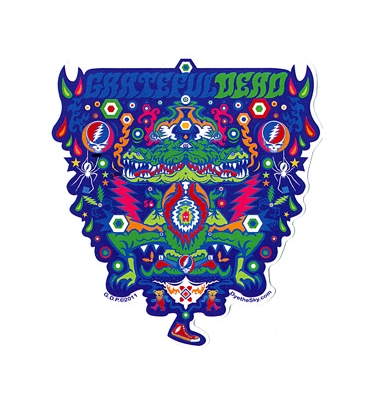 GRATEFUL DEAD ALLIGATOR SYMMETRY STICKER