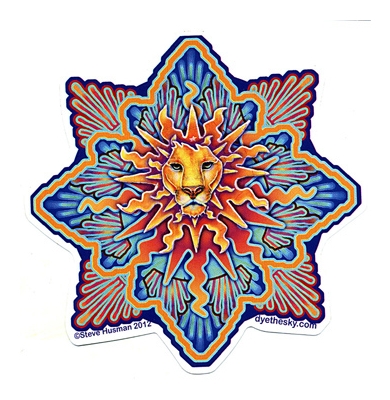 LION SUN WINDOW STICKER