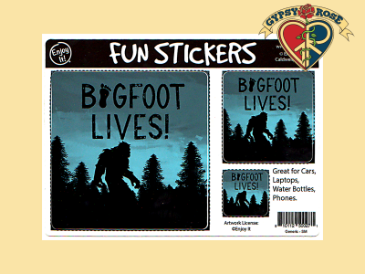 Bigfoot Lives 3 Asst Sizes Sticker