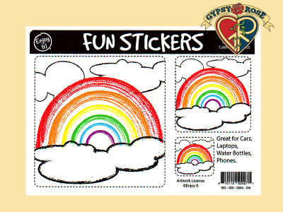 Rainbow 3 Asst Sizes Sticker