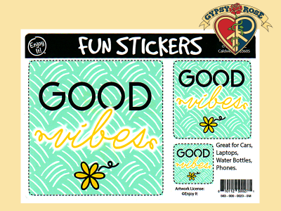 Good Vibes 3 Asst Sizes Sticker