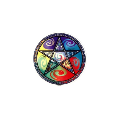 PENTAGRAM WICCA WINDOW STICKER