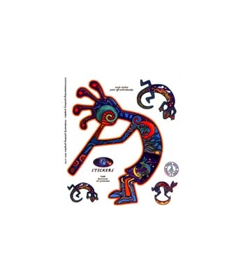 KOKOPELLI MULTICOLOR WINDOW STICKER