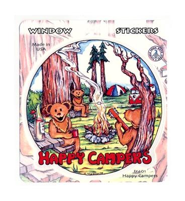 GRATEFUL DEAD HAPPY CAMPERS WINDOW STICKER