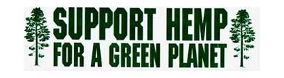 SUPPORT HEMP FOR A GREEN PLANET BUMPER STICKER