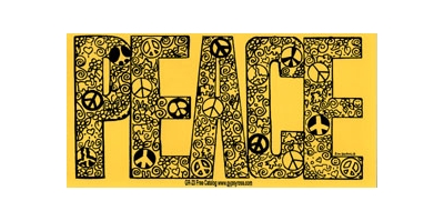 PEACE BUMPER STICKER