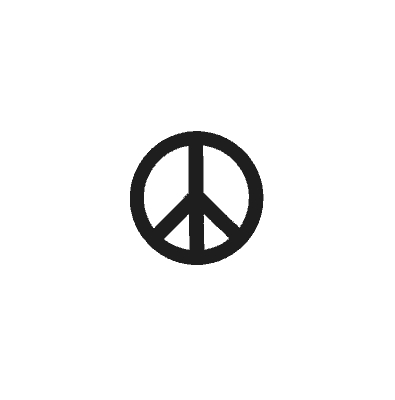 PEACE SIGN WINDOW STICKER