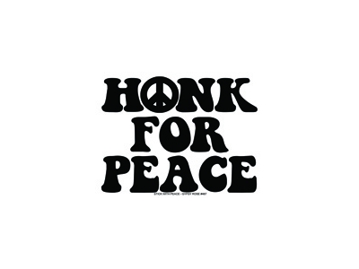 HONK FOR PEACE BUMPER STICKER