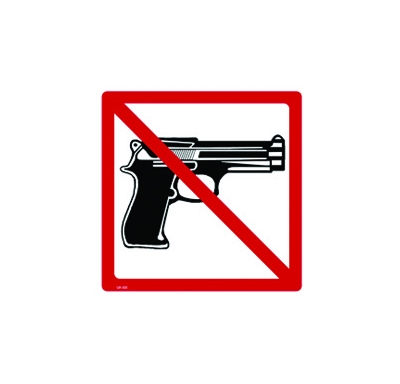 NO GUNS SYMBOL BUMPER STICKER
