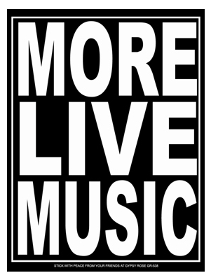 More Live Music Sticker