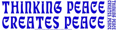 Thinking Peace Creates Peace Sticker