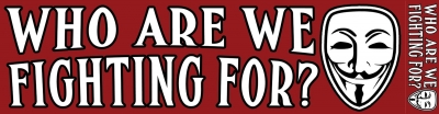 WHO ARE WE FIGHTING FOR STICKER