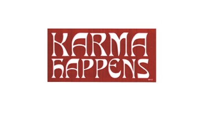KARMA HAPPENS BUMPER STICKER