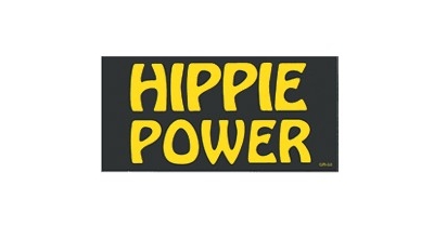 HIPPIE POWER BUMPER STICKER