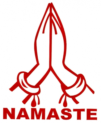 5-inch Namaste Prayer Hands Cutout Sticker