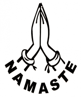 4-inch Namaste Prayer Hands Cutout Sticker