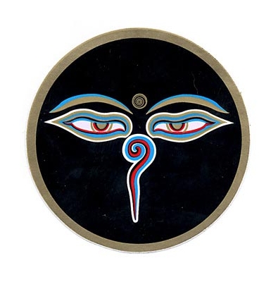 Buddha Eyes In Circle Sticker