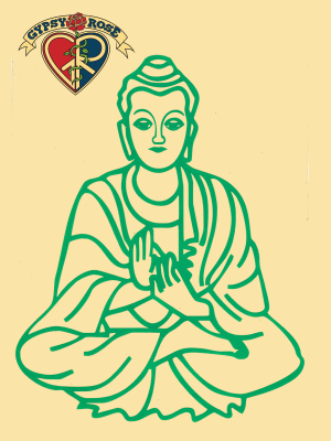 SITTING BUDDHA CUTOUT STICKER