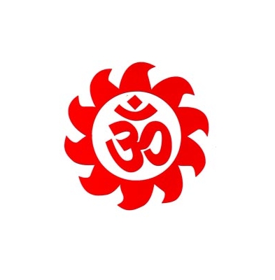 Om In Flower Cutout Sticker