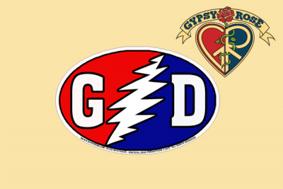 G/D BOLT RED WHITE BLUE NATION OVAL GRATEFUL DEAD STICKER