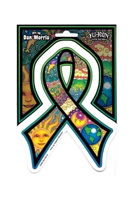Earth Day Ribbon Window Sticker