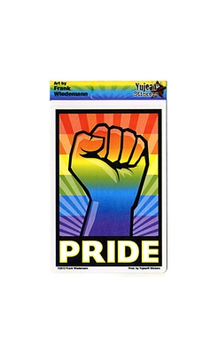 RAINBOW FIST PRIDE STICKER