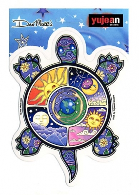 Dan Morris Night Day Turtle Sticker