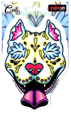 SLOBBERING PIT BULL STICKER