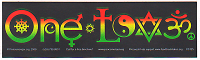 One Love Symbols Rasta Full Color Ministicker