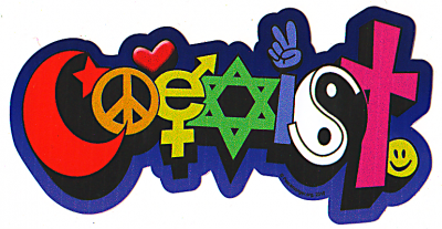 Coexist Multi Color Ministicker