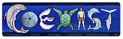 COEXIST SEA LIFE STICKER