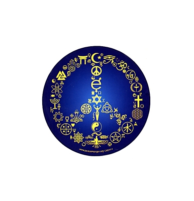 MINI COEXIST PEACE SIGN STICKER
