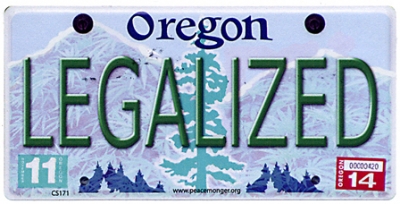 OREGON LEGALIZED STICKER