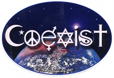 Coexist Earth Oval Sticker