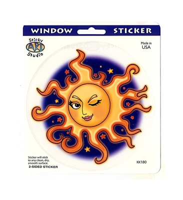 Seductive Winking Sun Sticker