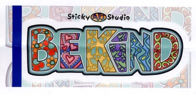BE KIND PSYCHEDELIC STICKER