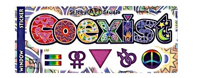 Rainbow Coexist Sticker