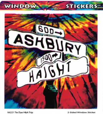 Tye Dye Haight And Ashbury Sticker