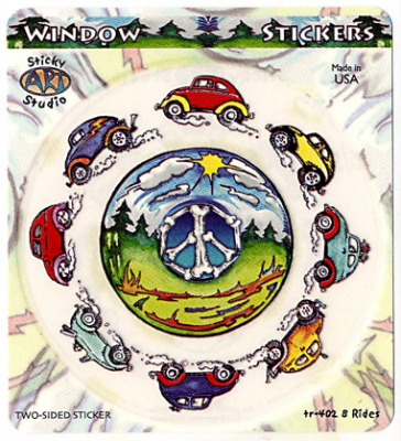 Love Bugs Around Peace Bones Sticker