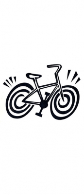 BICYCLE CUT OUT RUB ON STICKER
