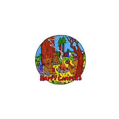 GRATEFUL DEAD HAPPY CAMPERS DANCING BEARS WINDOW STICKER