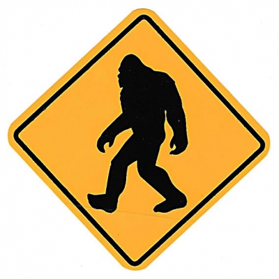Big Foot Crossing Sticker