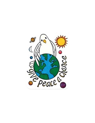 Give Peace A Chance Dove Earth Sticker