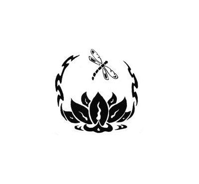 Lotus Dragonfly Sticker