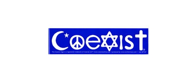 COEXIST SYMBOLS BUMPER STICKER