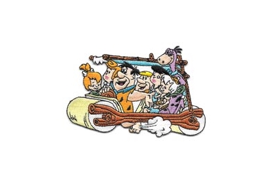 The Flintstones Riding In Car Patch