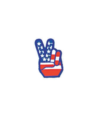 PEACE FINGERS FLAG PATCH