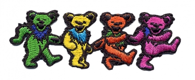 GRATEFUL DEAD SMALL 4 DANCING BEARS PATCH