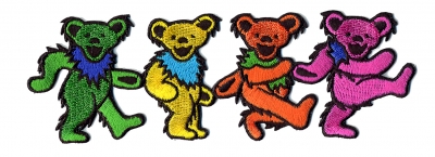 GRATEFUL DEAD LARGE 4 DANCING BEAR PATCH
